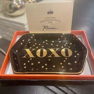 Rosanna Token of Affection XOXO porcelain trinket tray
